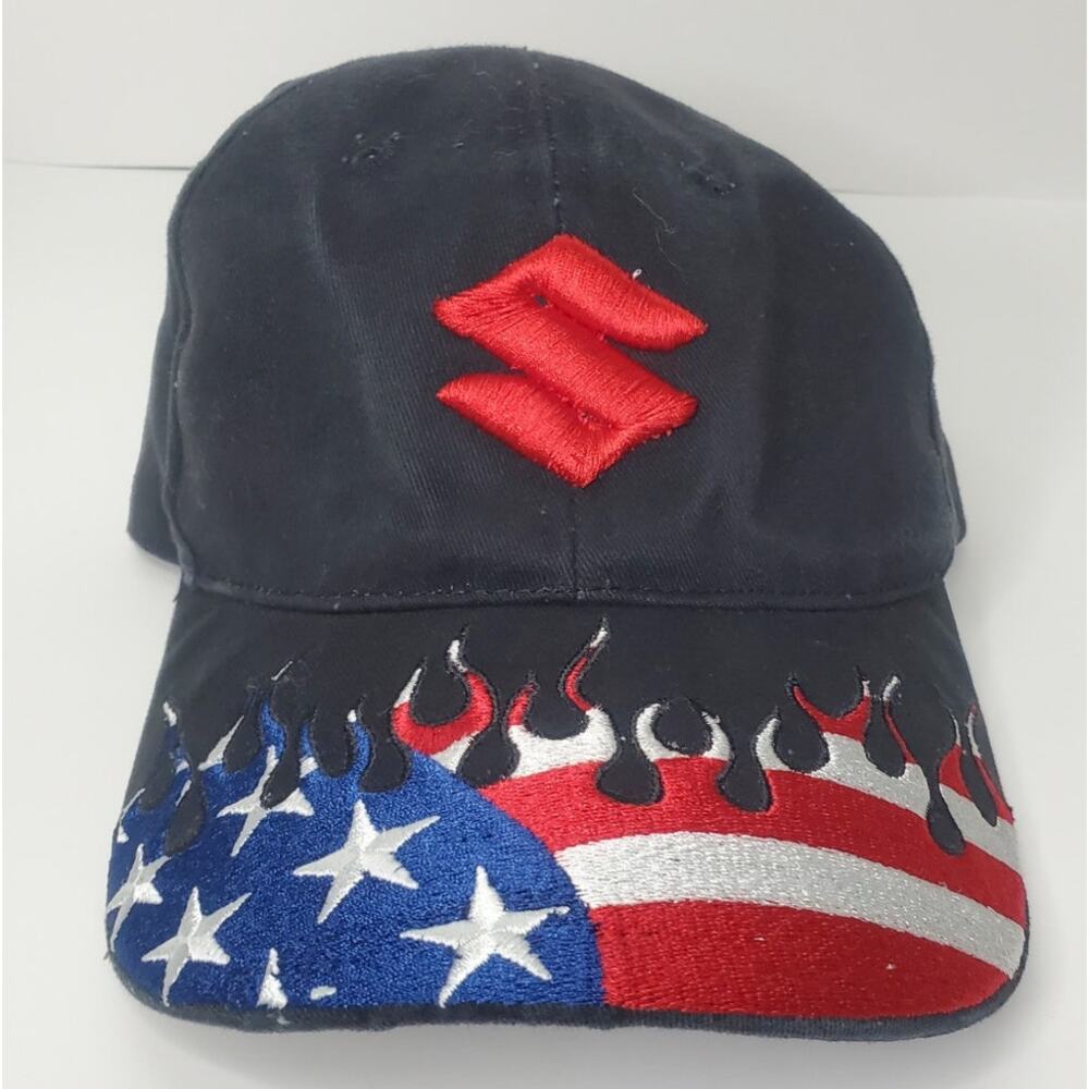 American Flag Patriotic Embroidered Red White Blue Baseball Cap Hat